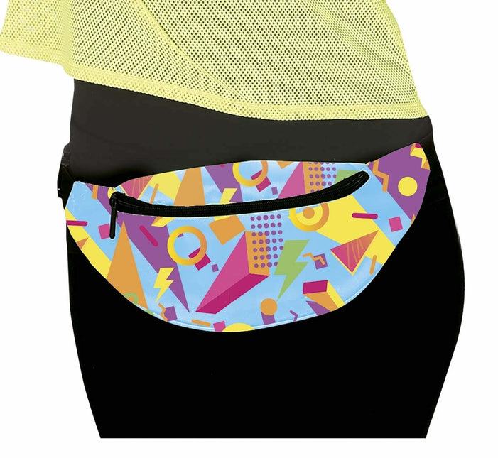 Niebieska torba biodrowa z lat 80.