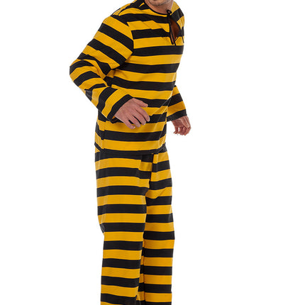 Garnitur złoczyńcy żółty czarny męski luksusowy