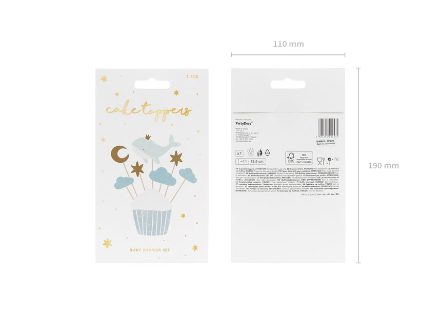 Patyczki koktajlowe Wieloryb 7szt