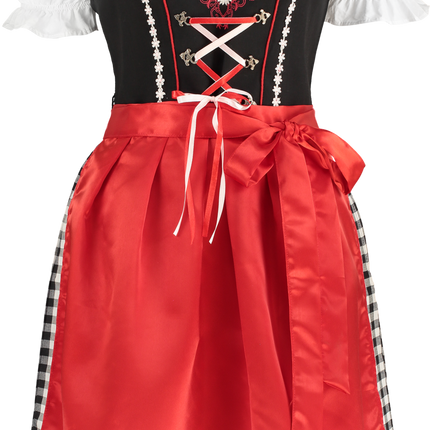 Czarno-biała sukienka Dirndl Oktoberfest Ladies w kratkę