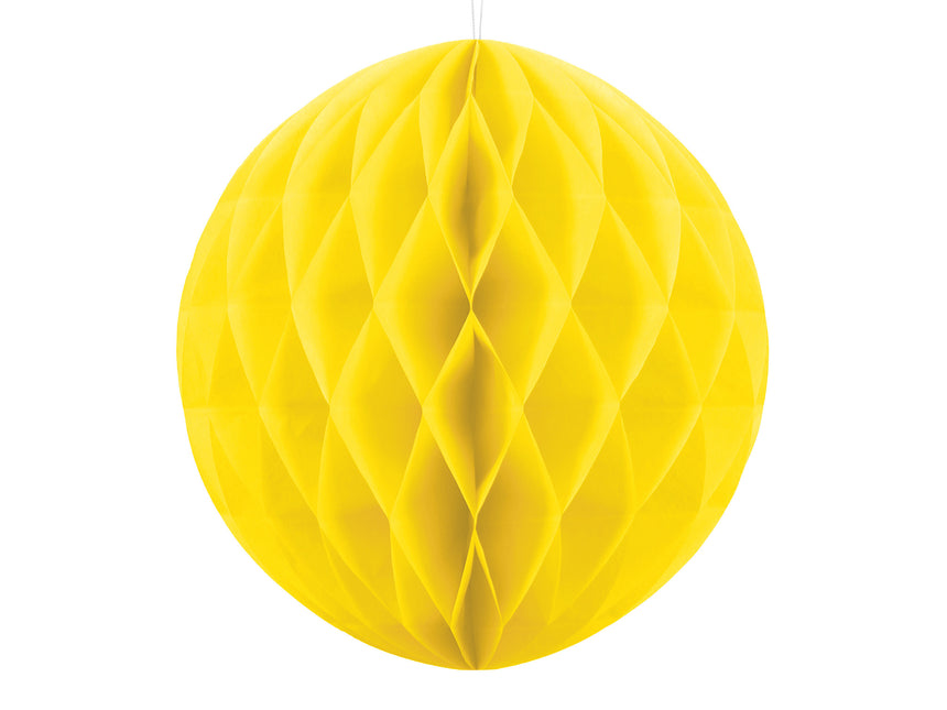 Kula o strukturze plastra miodu żółta 20 cm