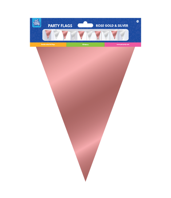 Różowe złoto Srebrna girlanda metaliczna 10m