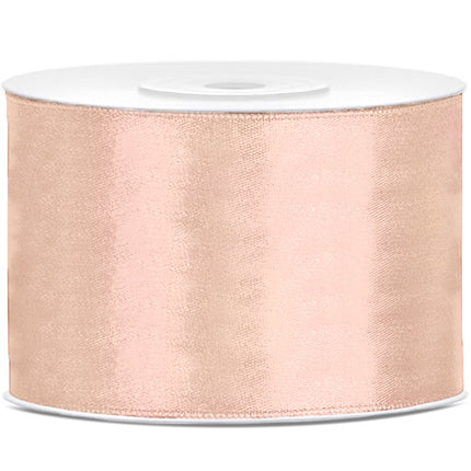 Wstążka satynowa w kolorze brzoskwiniowym 50 mm 25 m