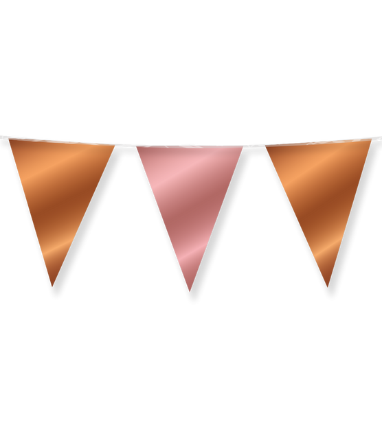 Girlanda z brązu w kolorze różowego złota, metaliczna, 10 m