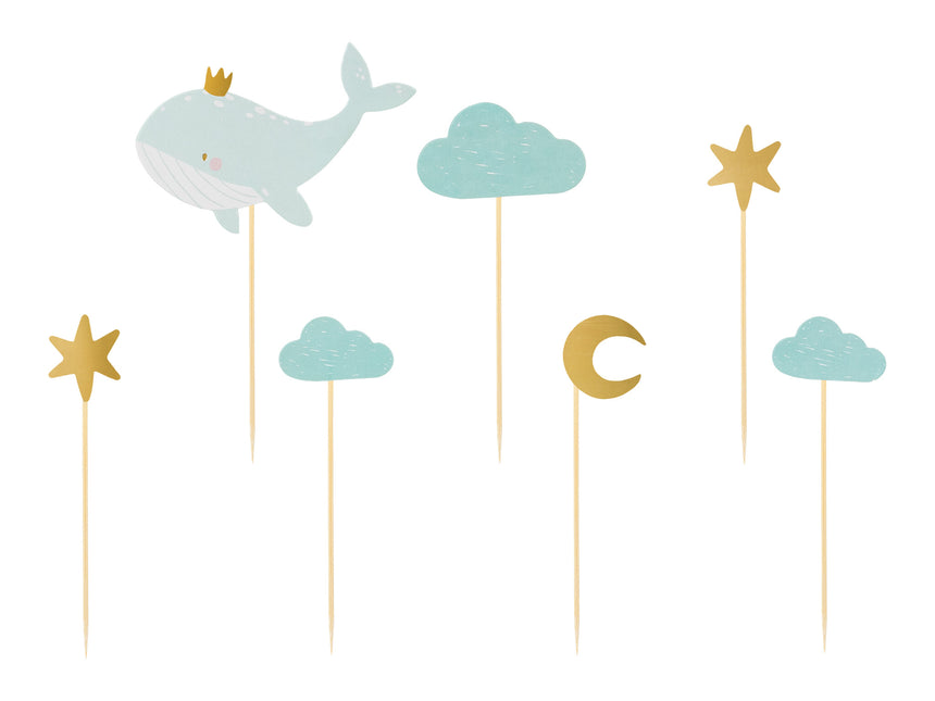 Patyczki koktajlowe Wieloryb 7szt