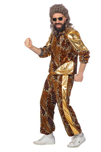 Błędny dres męski w panterkę