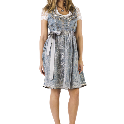 Złota srebrna sukienka Dirndl Oktoberfest Ladies 2 piece