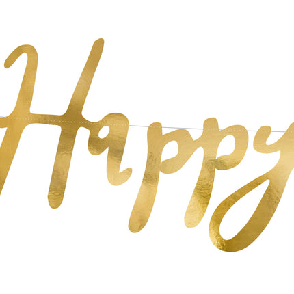 Girlanda urodzinowa Happy Birthday Gold 62cm