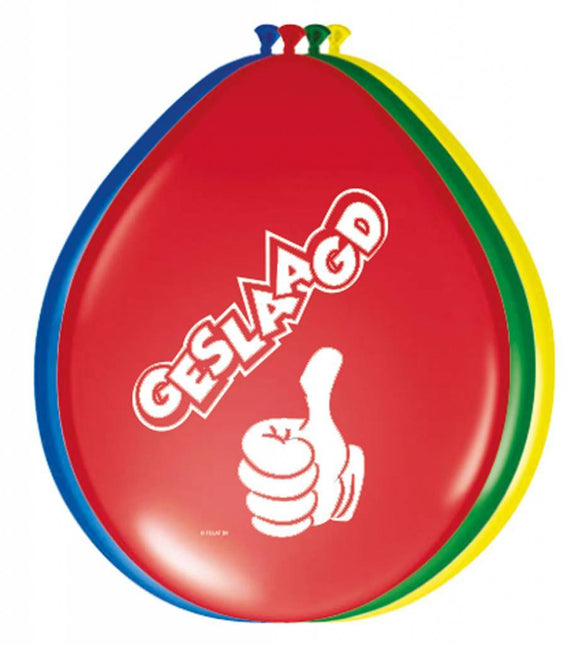 Geslaagd Ballonnen 30cm 8st van Folat koop je bij Partywinkel