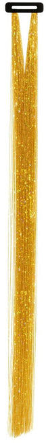 Gouden Hair Extension Glitters 50cm 3st van Fiestas Guirca koop je bij Partywinkel