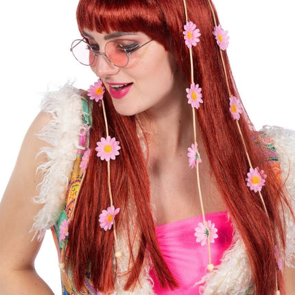 Bloemen Haarband Roze Dames van Wilbers & Wilbers koop je bij Partywinkel