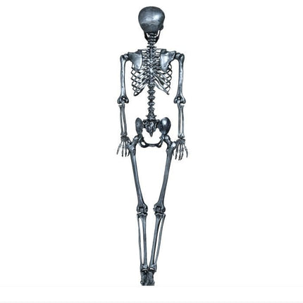 Halloween Hangdecoratie Zilver Skelet 1,6m van Fiestas Guirca koop je bij Partywinkel
