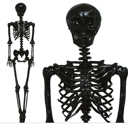 Halloween Hangdecoratie Zwart Skelet 1,6m van Fiestas Guirca koop je bij Partywinkel