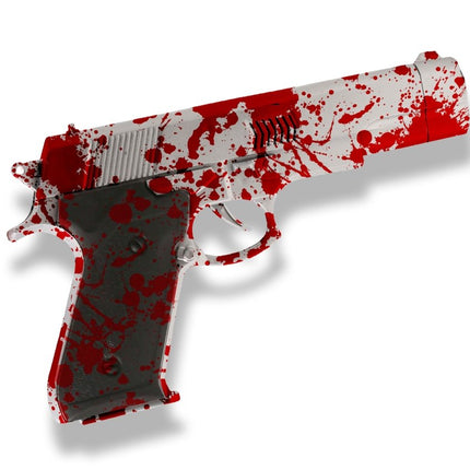 Halloween Nep Pistool Met Bloed 24cm van Fiestas Guirca koop je bij Partywinkel