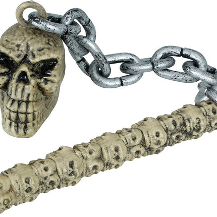 Halloween Nep Wapenstok Schedel Aan Ketting 84cm van Fiestas Guirca koop je bij Partywinkel