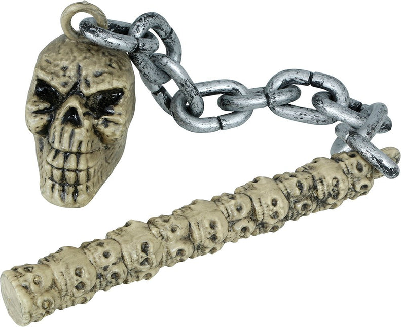 Halloween Nep Wapenstok Schedel Aan Ketting 84cm van Fiestas Guirca koop je bij Partywinkel