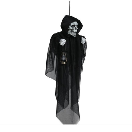 Halloween Pop Skelet Met Lantaarn 50cm van Fiestas Guirca koop je bij Partywinkel