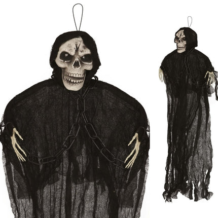 Halloween Skelet Hangend Met Licht 90cm van Fiestas Guirca koop je bij Partywinkel