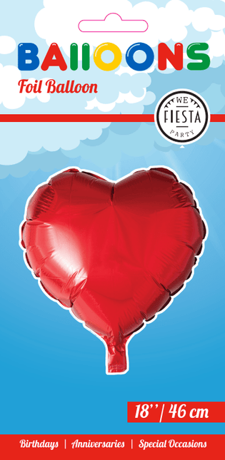 Helium Ballon Hart 45cm leeg van WeFiesta koop je bij Partywinkel