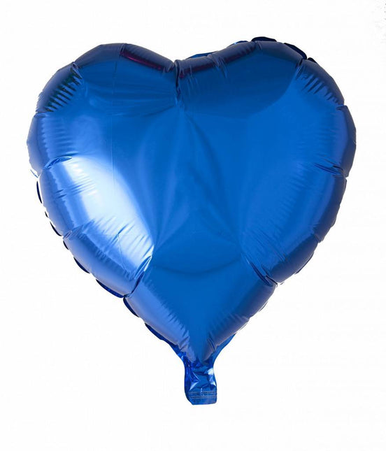 Helium Ballon Hart Blauw 46cm leeg van WeFiesta koop je bij Partywinkel