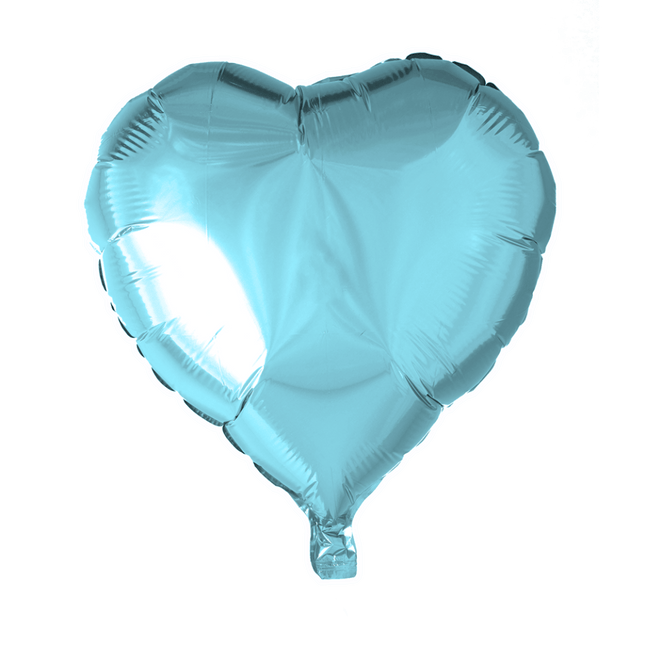 Helium Ballon Hart Lichtblauw 45cm leeg van WeFiesta koop je bij Partywinkel