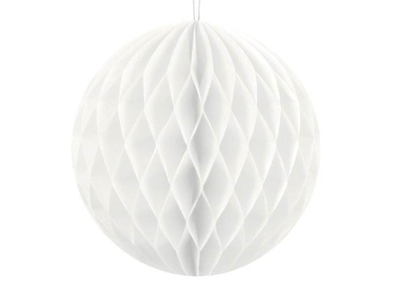 Honeycomb Bal Wit 10cm van Partydeco koop je bij Partywinkel