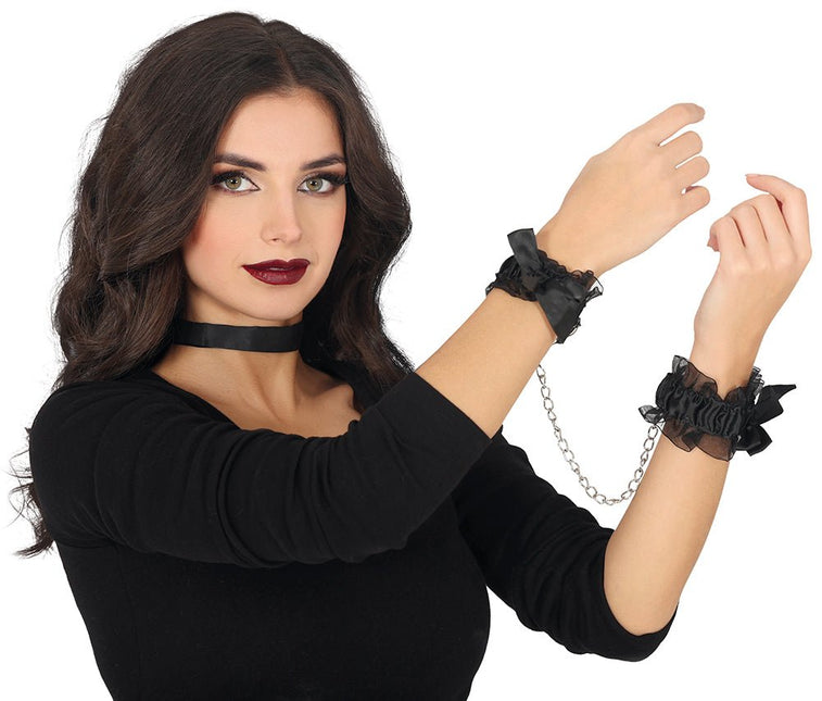 Kant Handboeien Zwart van Fiestas Guirca koop je bij Partywinkel