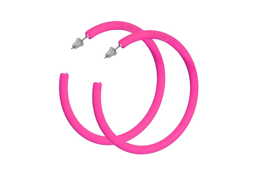 Neon Roze Oorbellen van Wilbers & Wilbers koop je bij Partywinkel