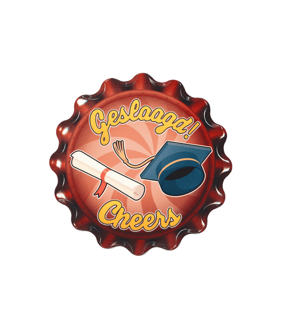 Oranje Onderzetters Geslaagd School 11cm van Paper Dreams koop je bij Partywinkel