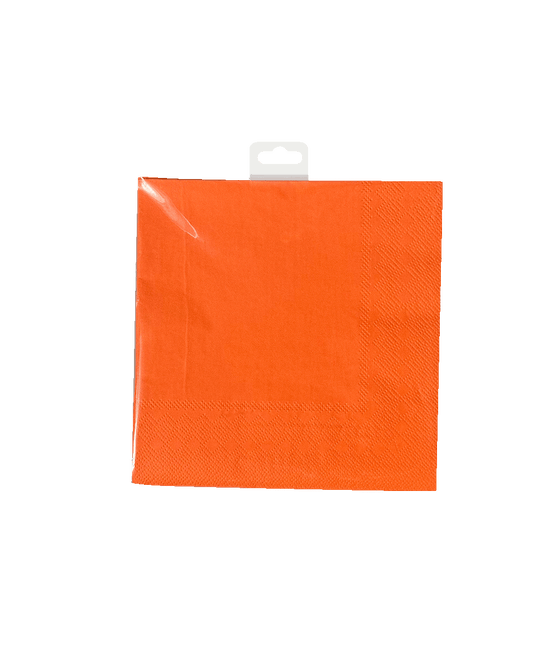 Oranje Servetten 16,5cm 8st van Paper Dreams koop je bij Partywinkel
