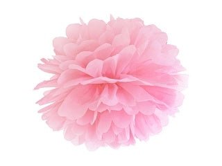 Pompon Lichtroze 35cm van Partydeco koop je bij Partywinkel