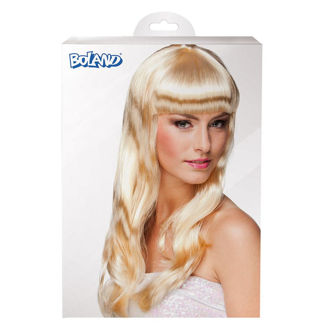 Pruik Lang Haar Blond van Boland koop je bij Partywinkel