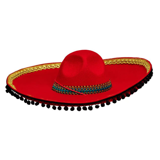 Rode Sombrero 57cm van Boland koop je bij Partywinkel