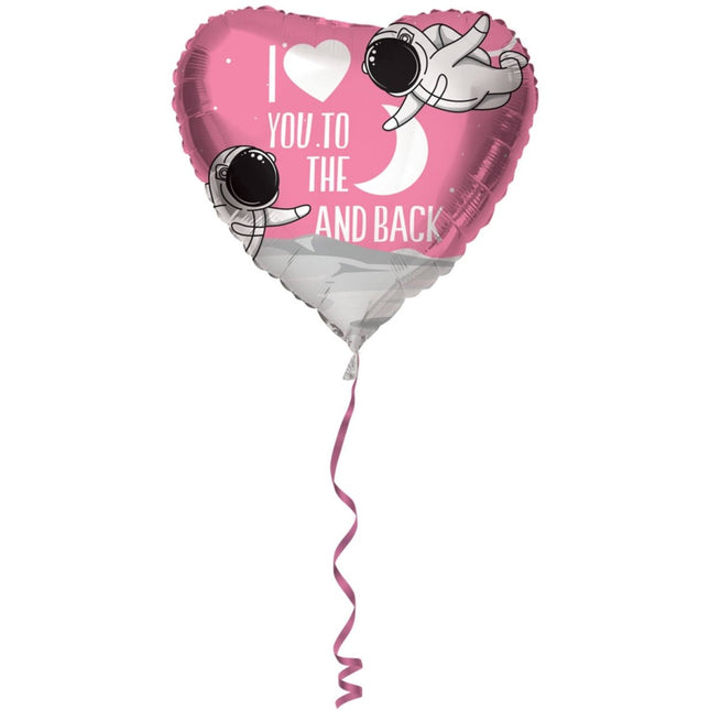Hart Helium Ballon Roze Leeg 45cm van Folat koop je bij Partywinkel