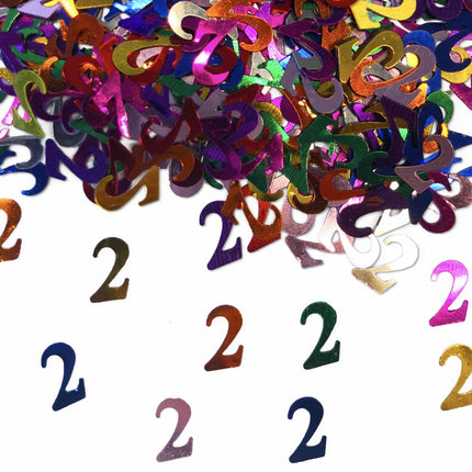 Tafelconfetti 2 Jaar 1cm 600st van Folat koop je bij Partywinkel