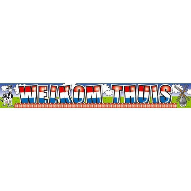 Welkom Thuis Banner 1m 5st van Folat koop je bij Partywinkel