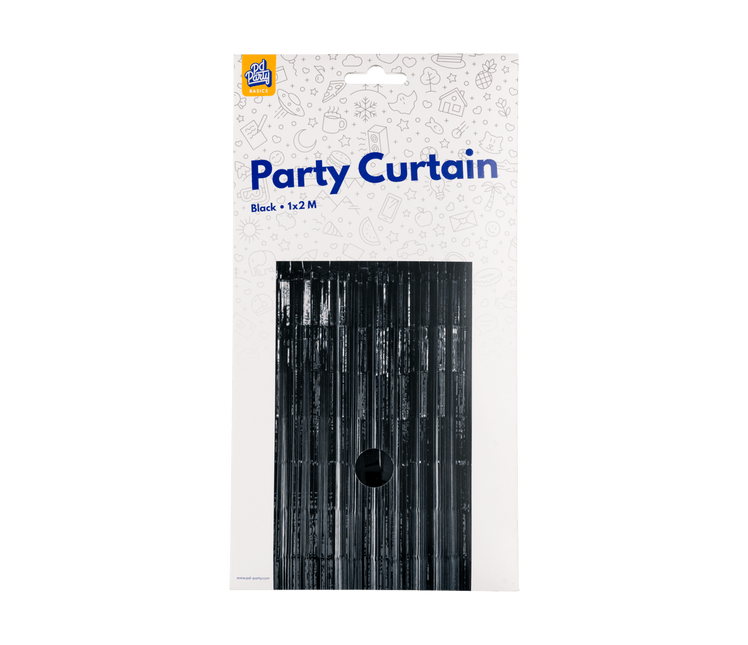 Zwarte Deurgordijn 2m van Paper Dreams koop je bij Partywinkel
