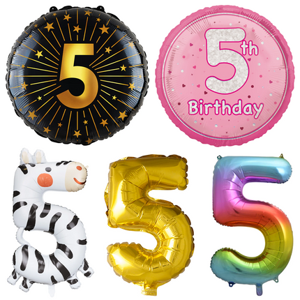 5 Jaar Folie Ballonnen