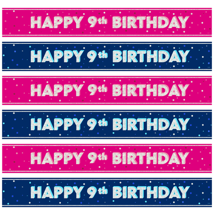 9 Jaar Banners - Partywinkel