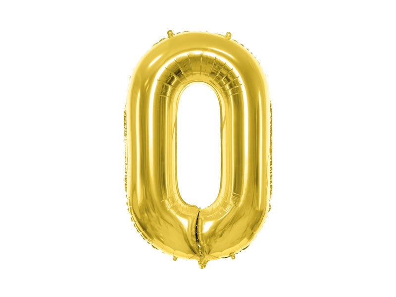 0 Jaar Cijfer Ballon Goud Leeg 72cm van Partydeco koop je bij Partywinkel