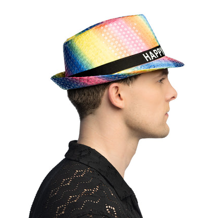 Kapelusz Rainbow "Wszystkiego najlepszego z okazji urodzin