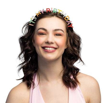 Metalowy diadem "To moje urodziny