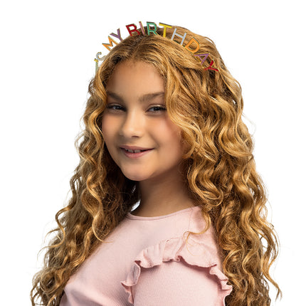 Metalowy diadem "To moje urodziny