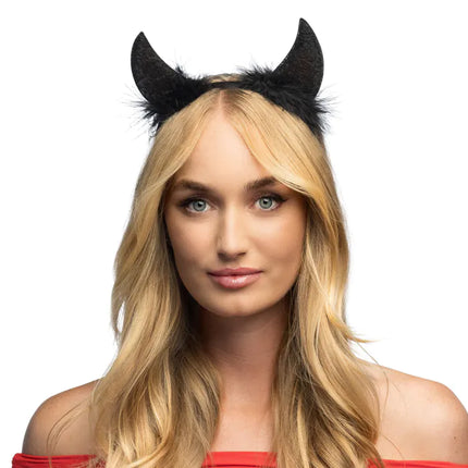 Opaska do włosów na Halloween Czarny Diabeł