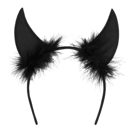 Opaska do włosów na Halloween Czarny Diabeł