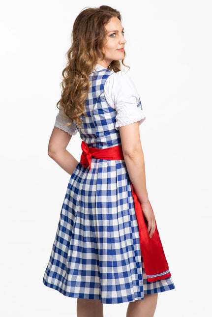 Niebieska sukienka Dirndl Oktoberfest 3-częściowa