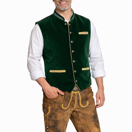 Oktoberfest Vest Groen Trachten