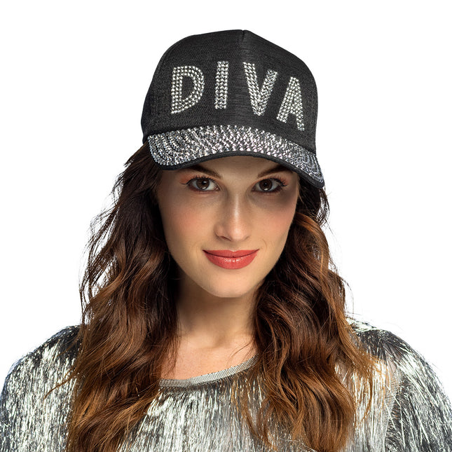 Czapka "Diva" z diamentem