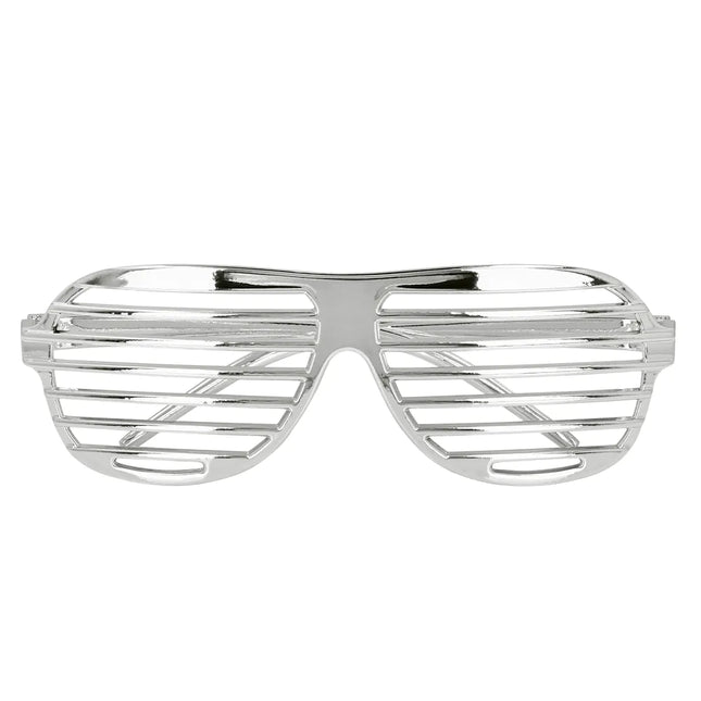 Srebrne okulary w paski