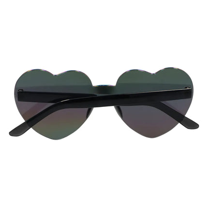 Party brile Festival hearts mirror black